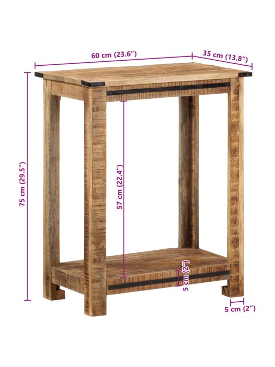 Konsoollaud, 60 x 35 x 75 cm, mangopuit