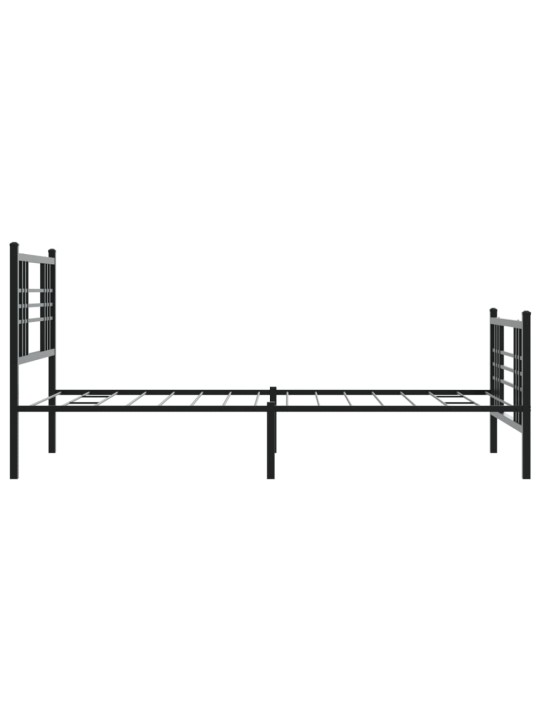 METALLIST VOODIRAAM PEATSI JA JALUTSIGA, MUST, 107 X 203 CM