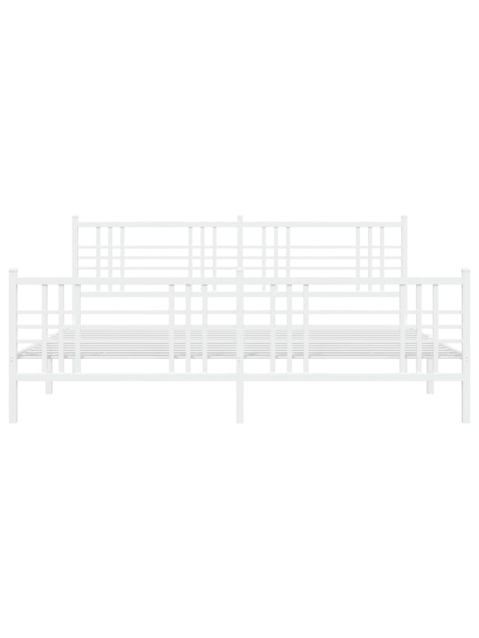 METALLIST VOODIRAAM PEATSI JA JALUTSIGA, VALGE, 200 X 200 CM