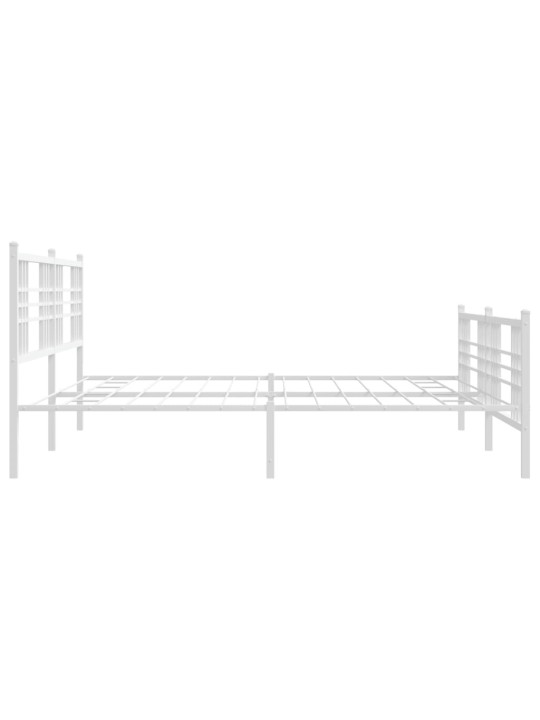 METALLIST VOODIRAAM PEATSI JA JALUTSIGA, VALGE, 200 X 200 CM