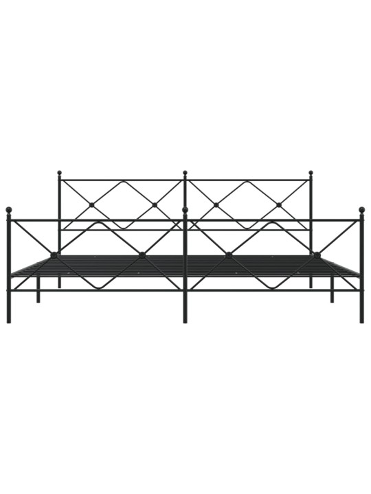 METALLIST VOODIRAAM PEATSI JA JALUTSIGA, MUST, 193X203 CM