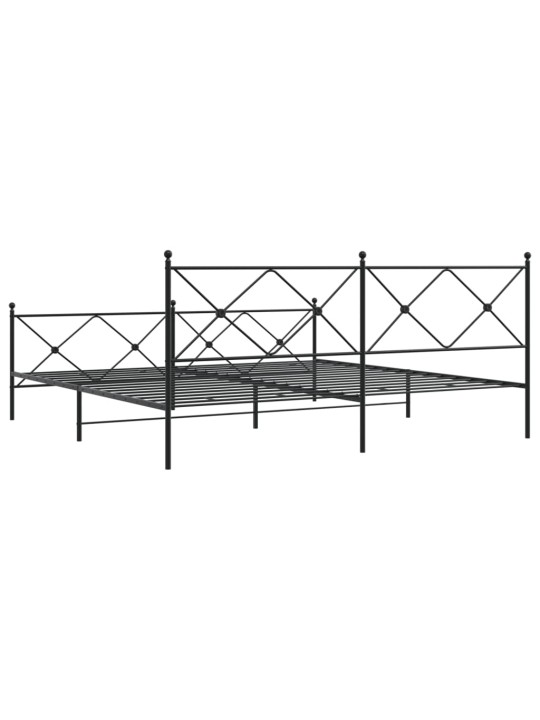 METALLIST VOODIRAAM PEATSI JA JALUTSIGA, MUST, 200X200 CM