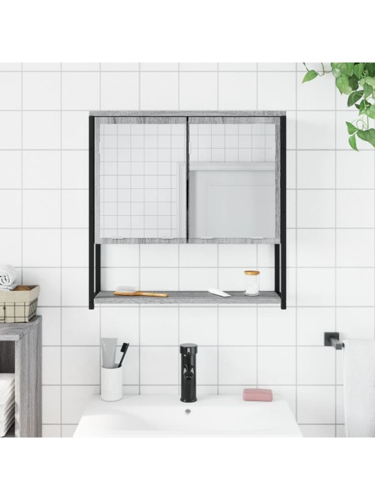 VANNITOA PEEGELKAPP, HALL SONOMA TAMM, 60X16X60 CM, TEHISPUIT