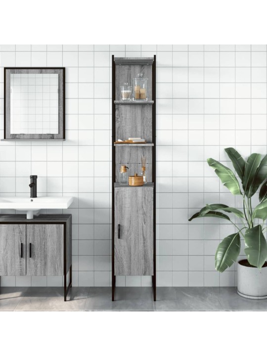 VANNITOAKAPP, HALL SONOMA TAMM, 33 X 33 X 185,5 CM, TEHISPUIT
