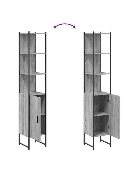 VANNITOAKAPP, HALL SONOMA TAMM, 33 X 33 X 185,5 CM, TEHISPUIT