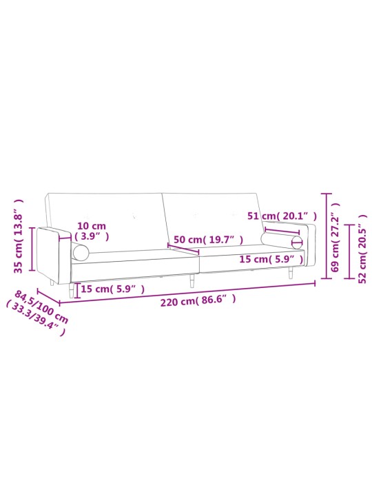 2-kohaline diivanvoodi patjadega, tumehall, samet