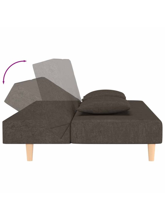 2-KOHALINE DIIVANVOODI PATJADEGA, PRUUN, KANGAS
