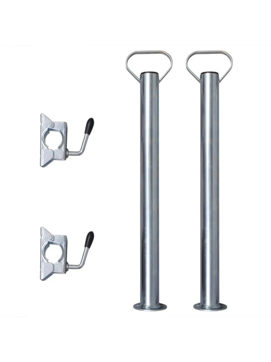 Haagise tugiratas 60 mm 2 tugitoru ja 2 klambriga