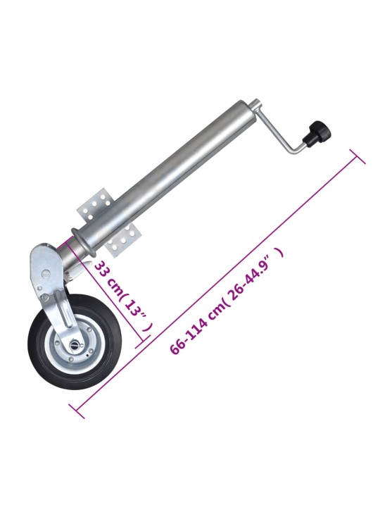 Haagise tugiratas 60 mm 2 tugitoru ja 2 klambriga