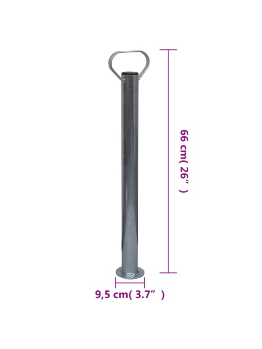 Haagise tugiratas 60 mm 2 tugitoru ja 2 klambriga