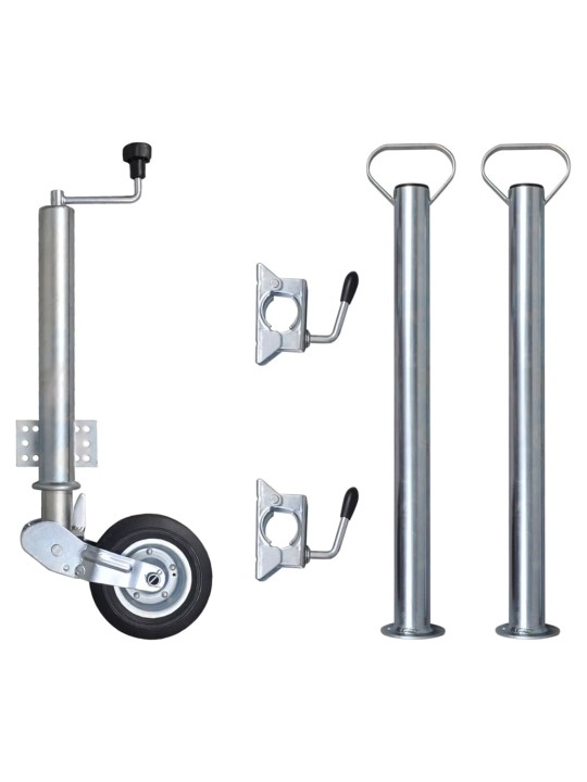 Haagise tugiratas 60 mm 2 tugitoru ja 2 klambriga