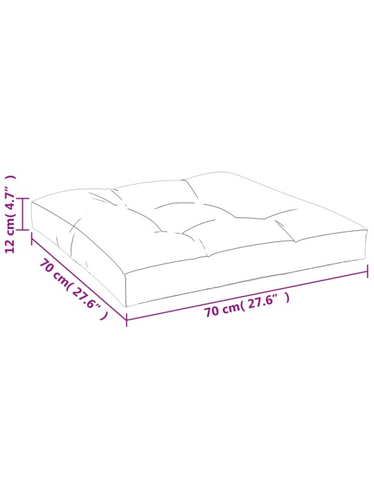 PADJAKOMPLEKT EUROALUSELE, TUMESININE, 70 X 40 X 12 CM, KANGAS