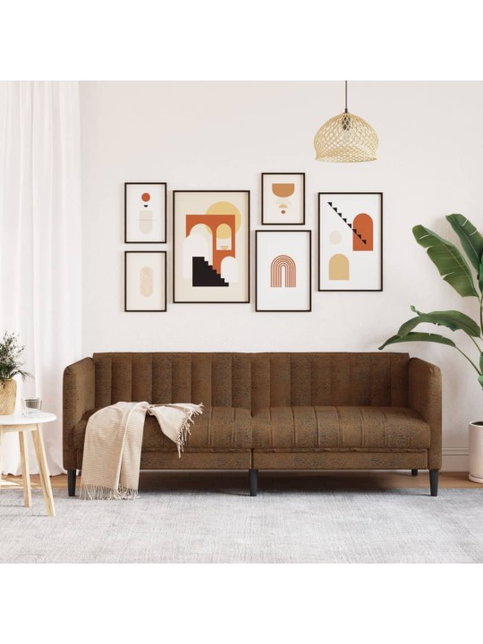 3-KOHALINE DIIVAN, PRUUN, KUNSTSEEMISNAHK