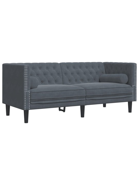 2-KOHALINE CHESTERFIELD DIIVAN RULLPATJADEGA TUMEHALL SAMET