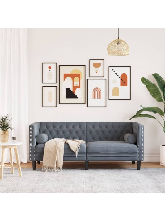 2-KOHALINE CHESTERFIELD DIIVAN RULLPATJADEGA TUMEHALL SAMET
