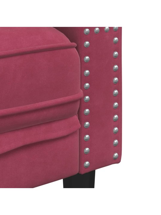 2-KOHALINE CHESTERFIELD DIIVAN RULLPATJADEGA VEINIPUNANE SAMET