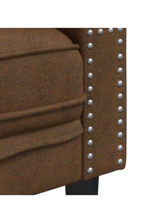 2-KOHALINE CHESTERFIELD DIIVAN RULLPATJADEGA KUNSTSEEMISNAHK
