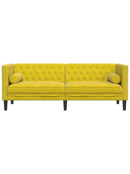 3-KOHALINE CHESTERFIELD DIIVAN RULLPATJADEGA KOLLANE SAMET