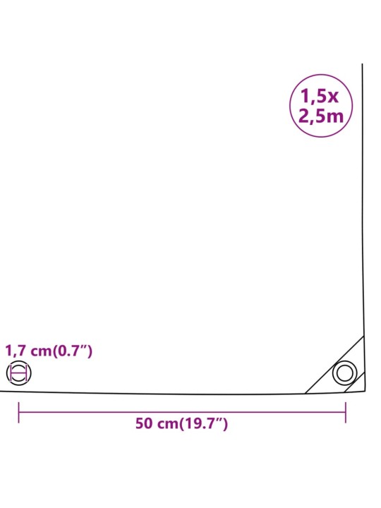 Present, roheline, 1,5x2,5 m, 650 g/m²