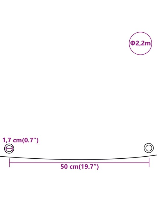 Present, hall, ø2,2 m, 650 g/m²