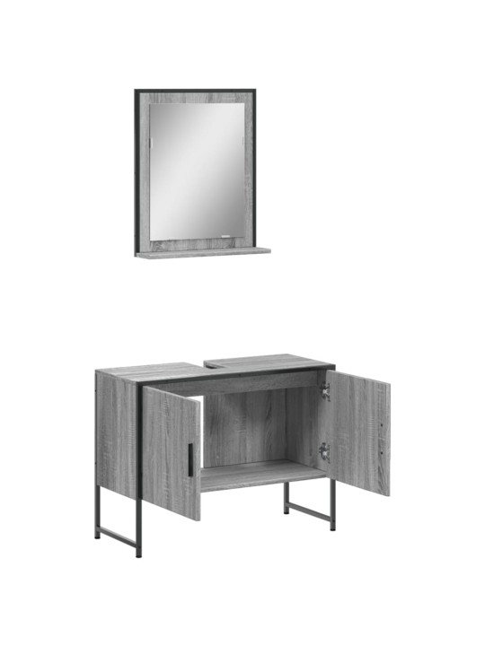 2-OSALINE VANNITOAKAPPIDE KOMPLEKT, HALL SONOMA TAMM, TEHISPUIT