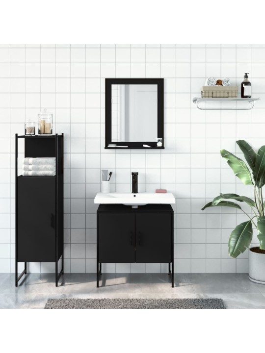 3-OSALINE VANNITOAKAPPIDE KOMPLEKT, MUST, TEHISPUIT