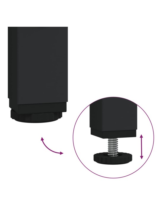 3-OSALINE VANNITOAKAPPIDE KOMPLEKT, MUST, TEHISPUIT