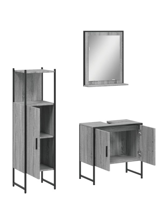 3-OSALINE VANNITOAKAPPIDE KOMPLEKT, HALL SONOMA TAMM, TEHISPUIT