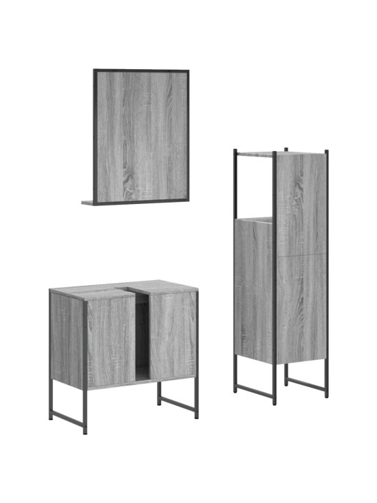 3-OSALINE VANNITOAKAPPIDE KOMPLEKT, HALL SONOMA TAMM, TEHISPUIT