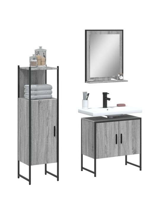 3-OSALINE VANNITOAKAPPIDE KOMPLEKT, HALL SONOMA TAMM, TEHISPUIT