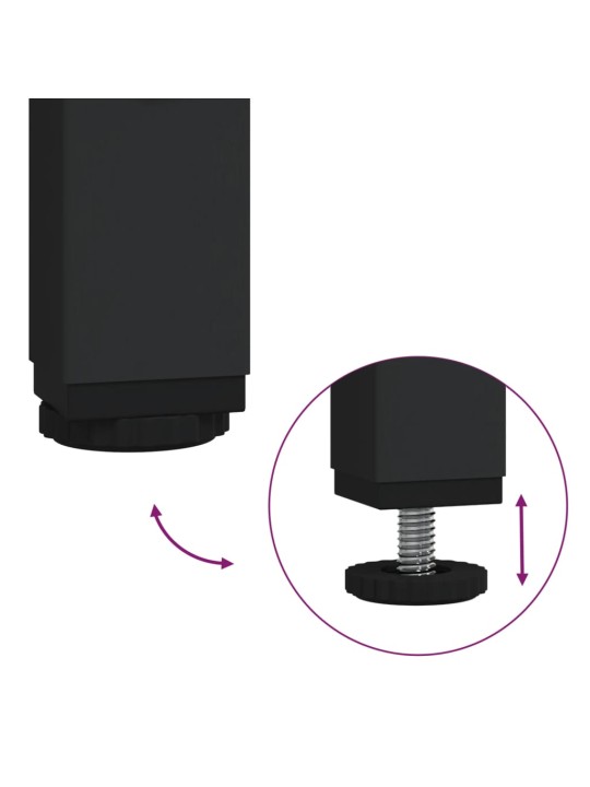 3-OSALINE VANNITOAKAPPIDE KOMPLEKT, MUST, TEHISPUIT