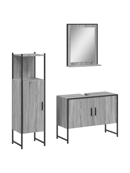 3-OSALINE VANNITOAKAPPIDE KOMPLEKT, HALL SONOMA TAMM, TEHISPUIT