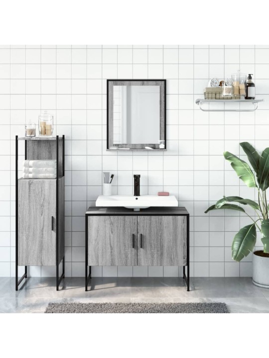 3-OSALINE VANNITOAKAPPIDE KOMPLEKT, HALL SONOMA TAMM, TEHISPUIT