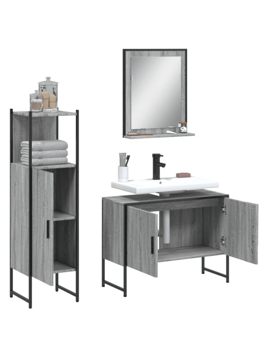 3-OSALINE VANNITOAKAPPIDE KOMPLEKT, HALL SONOMA TAMM, TEHISPUIT