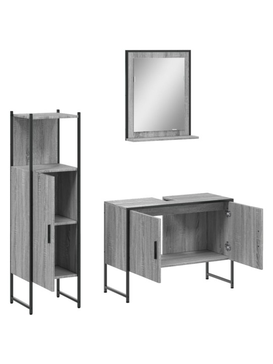 3-OSALINE VANNITOAKAPPIDE KOMPLEKT, HALL SONOMA TAMM, TEHISPUIT