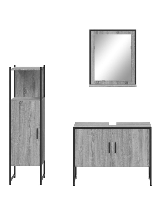 3-OSALINE VANNITOAKAPPIDE KOMPLEKT, HALL SONOMA TAMM, TEHISPUIT