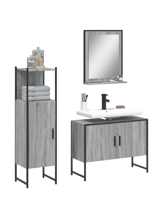 3-OSALINE VANNITOAKAPPIDE KOMPLEKT, HALL SONOMA TAMM, TEHISPUIT