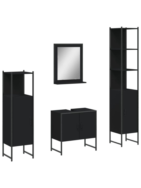 4-OSALINE VANNITOAKAPPIDE KOMPLEKT, MUST, TEHISPUIT