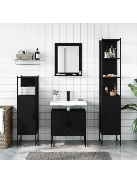 4-OSALINE VANNITOAKAPPIDE KOMPLEKT, MUST, TEHISPUIT