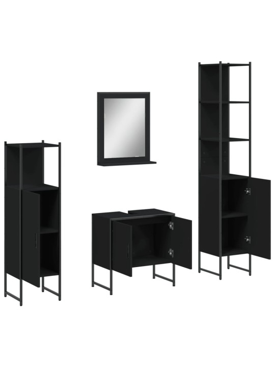 4-OSALINE VANNITOAKAPPIDE KOMPLEKT, MUST, TEHISPUIT