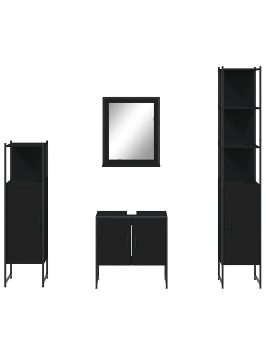 4-OSALINE VANNITOAKAPPIDE KOMPLEKT, MUST, TEHISPUIT
