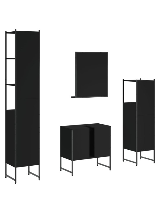 4-OSALINE VANNITOAKAPPIDE KOMPLEKT, MUST, TEHISPUIT