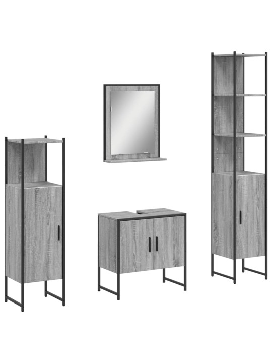 4-OSALINE VANNITOAKAPPIDE KOMPLEKT, HALL SONOMA TAMM, TEHISPUIT