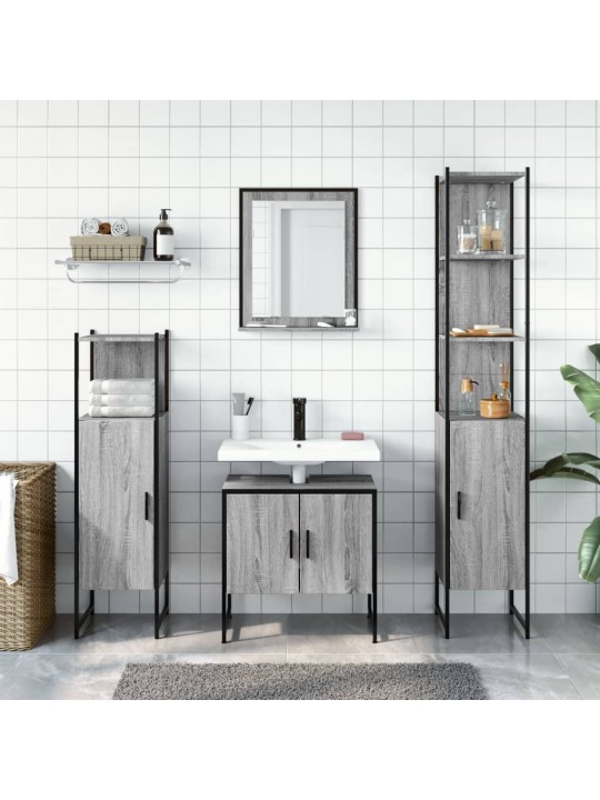 4-OSALINE VANNITOAKAPPIDE KOMPLEKT, HALL SONOMA TAMM, TEHISPUIT