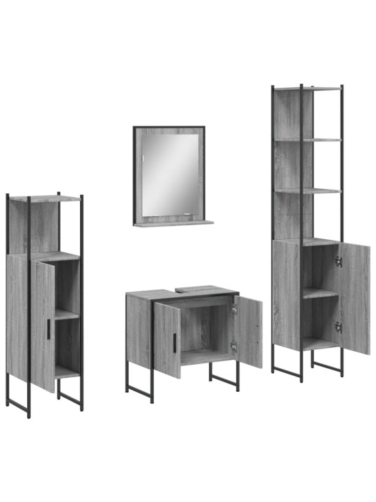 4-OSALINE VANNITOAKAPPIDE KOMPLEKT, HALL SONOMA TAMM, TEHISPUIT