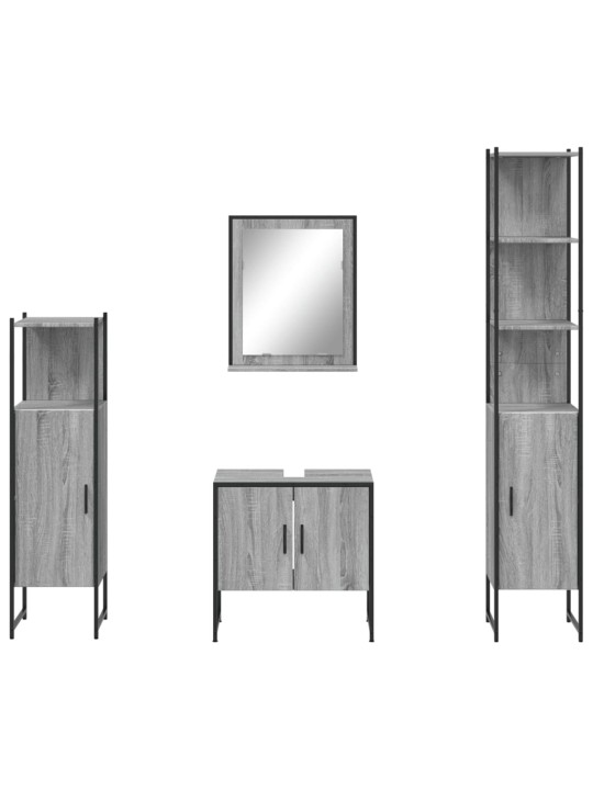 4-OSALINE VANNITOAKAPPIDE KOMPLEKT, HALL SONOMA TAMM, TEHISPUIT