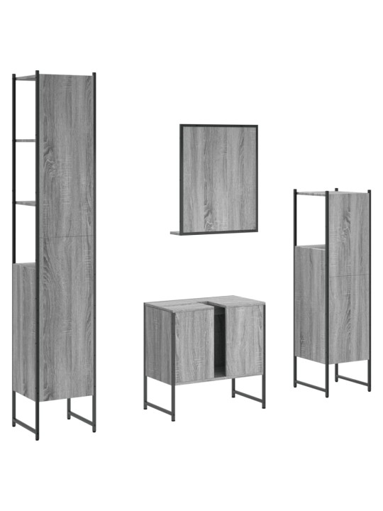 4-OSALINE VANNITOAKAPPIDE KOMPLEKT, HALL SONOMA TAMM, TEHISPUIT