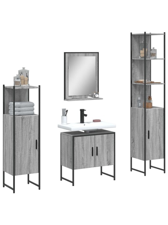 4-OSALINE VANNITOAKAPPIDE KOMPLEKT, HALL SONOMA TAMM, TEHISPUIT