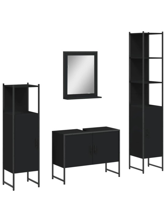 4-OSALINE VANNITOAKAPPIDE KOMPLEKT, MUST, TEHISPUIT