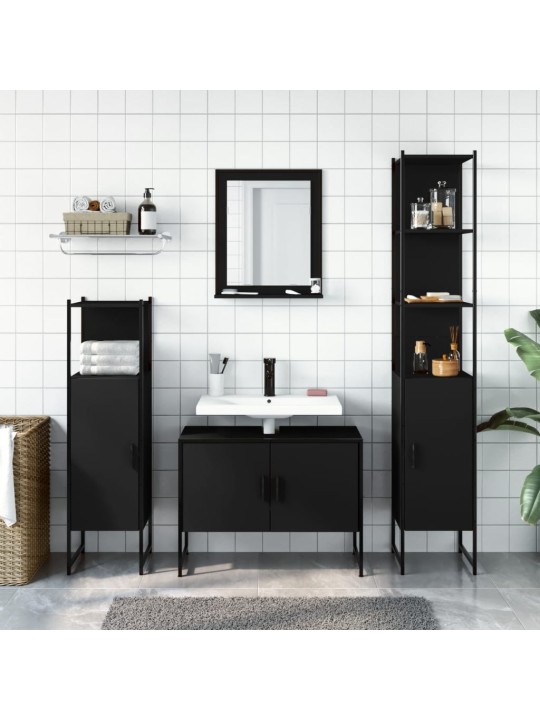 4-OSALINE VANNITOAKAPPIDE KOMPLEKT, MUST, TEHISPUIT